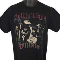 Disney Villains T Shirt Mens Size Large Black Chillin Like A Villain