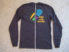NIKE Peace, Love & Swoosh Long Sleeve T-Shirt Sz S Small Black NWT