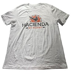 Hacienda RV Resort Santa Fe T Shirt Mens LG White New Mexico Tourism Roadrunner