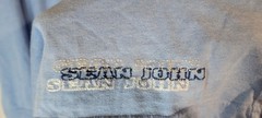 Y2K Sean John Polo Shirt Mens 2XL Blue Short Sleeve Embroidered Puff Daddy Hip