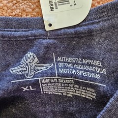 Indiapolis 500 99th Adult T-Shirt XL Blue Motor Speedway 2015 Graphic SS J8d