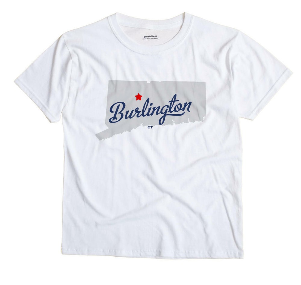 Burlington Connecticut CT Conn T-Shirt MAP