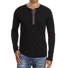 Zonbailon men’s T-shirt solid color crew neck breathable base shirt long sleeve
