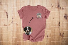 Personalized Pet Comfort Tee Custom Dog Cat Photo Name Shirt Gift