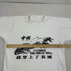 Vintage I Climbed The Great Wall T Shirt Adult Large Tourist China 90s Graphic