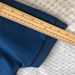 ADIDAS T Shirt Mens M Navy Side Zip Crew Neck Thick Sleeve Logo Sample RARE
