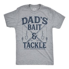 Mens Funny T Shirts Dads Bait and Tackle Sarcastic Fathers Day Graphic Novelty