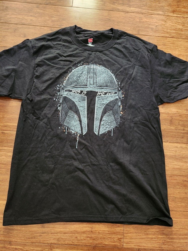 The Mandalorian This Is The Way Men’s Black T-shirt Tee Shirt Star Wars, Large