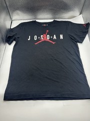 Jordan Youth XL Black Crew Neck Short Sleeve Jumpman Graphic Logo Knit T-Shirt