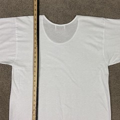 VTG Chrysanthemum Brand White Single Stitch T Shirt Size 42 L Paper Thin Tee NOS