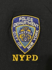 NYPD Logo Embroidered Navy Crew Neck Short Sleeve Men’s T-Shirt – Size L