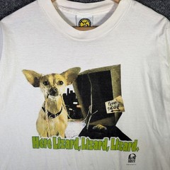 Vintage Taco Bell Shirt Mens XL White 90s Funny Parody Lizard Dog Chihuahua USA
