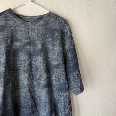 Calvin Klein Jeans Shirt Mens XL Blue Acid Wash Distressed Graphic Tee Oversized