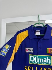 Vintage 1996 Sri Lanka Polo T shirt Football Criket Jersey Rare Blue Mens sz L