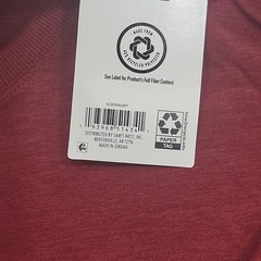 Members Mark Mens Pullover XX-Large Size Burgundy Long Sleeves Top Zip Pocket