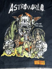 Travis Scott Astroworld Tour Wish You Were Here T Shirt Black Mens Size Large