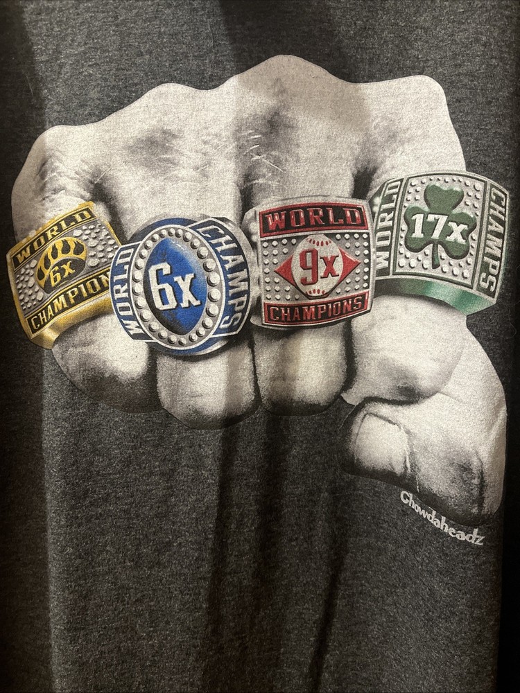 “Kiss The Rings Championship” All Things BOSTON Chowdaheadz Tshirt NWT XL Men’s