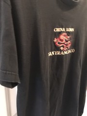 China Town SF BLACK Shirt M/L Vtg Single Stitch Dragon 80’s Embroidered RARE!