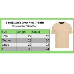 4 Pack Tiger Wolf Men’s Classic Short Sleeve T-shirt 100% Cotton Sizes S-XL