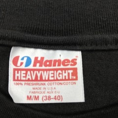 Vintage 90s Hanes Heavyweight Shirt Mens Mediu Black Short Sleeve Single Stitch