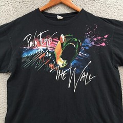 Anvil Tearaway Label Tshirt Top Mens L Black Cotton Crew Neck Graphic Print Band