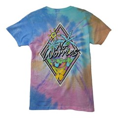 Buc-ee’s Tie-Dye No Worries Short Sleeve Tee Shirt For Men and Women Tropical