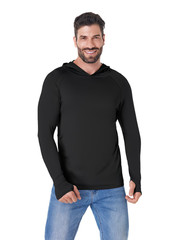 5 Unidades de camisetas manga larga con capucha para hombres para ir de pezca