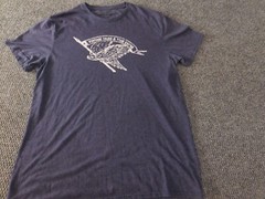 Weatherproof Mens Shirt Large Blue graphic vintage classic