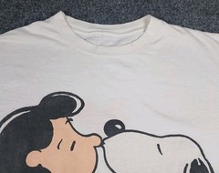 Vintage 90s Snoopy Lucy Wood Stock Rare T Shirt Mens Size Large Kissing Love