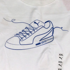 Puma Logo White/Cobalt Glaze Lace Up Short Sleeve T-Shirt 681960 02 Men’s 2XL