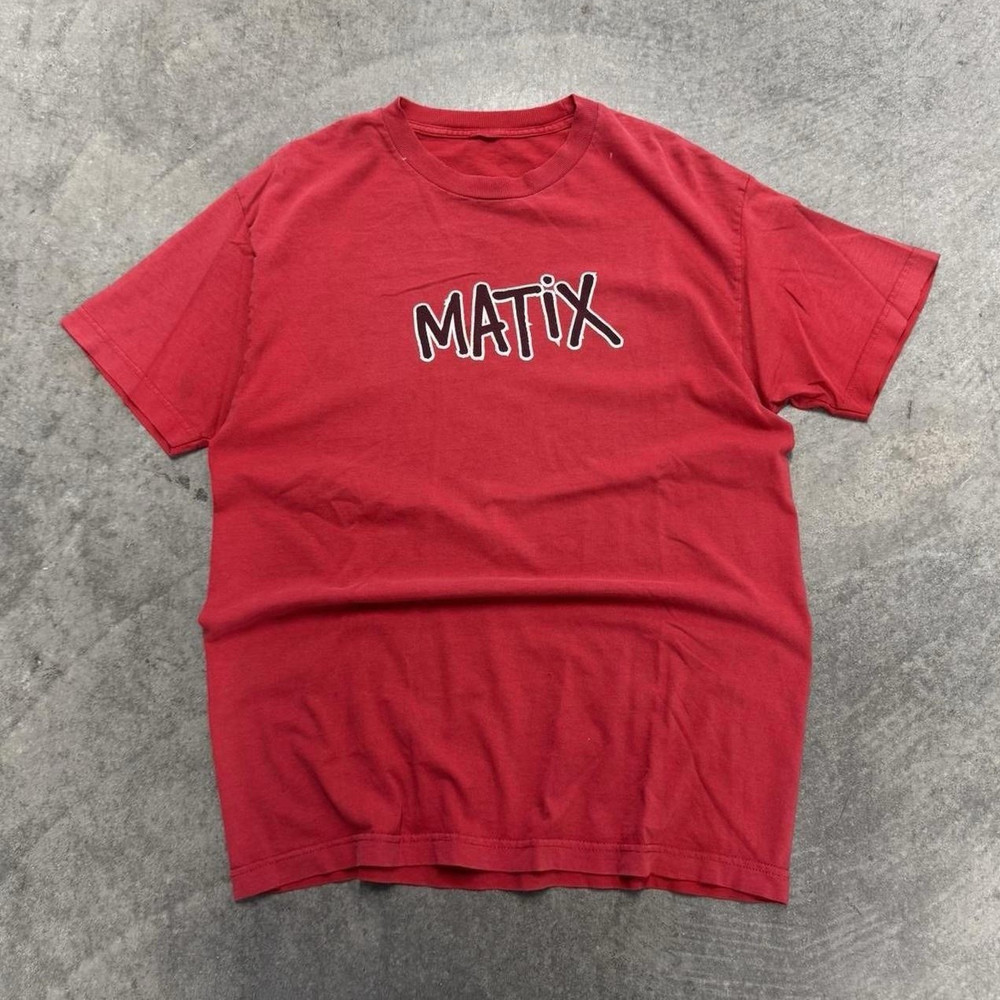 Matix Skate Spellout T-shirt Red 90’s Short Sleeve Graphic Tee M
