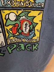 Weird Fish Six Pack Graphic Print T-Shirt, Blue, Men’s M Crew Neck Short Sleeve