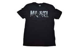 Marvel Mens Black Panther Logo Fill Black Shirt NWT XL