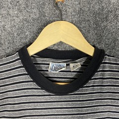 VINTAGE Canyon River Blues Ringer T Shirt Mens Large Blue Grey Striped 90s Blank