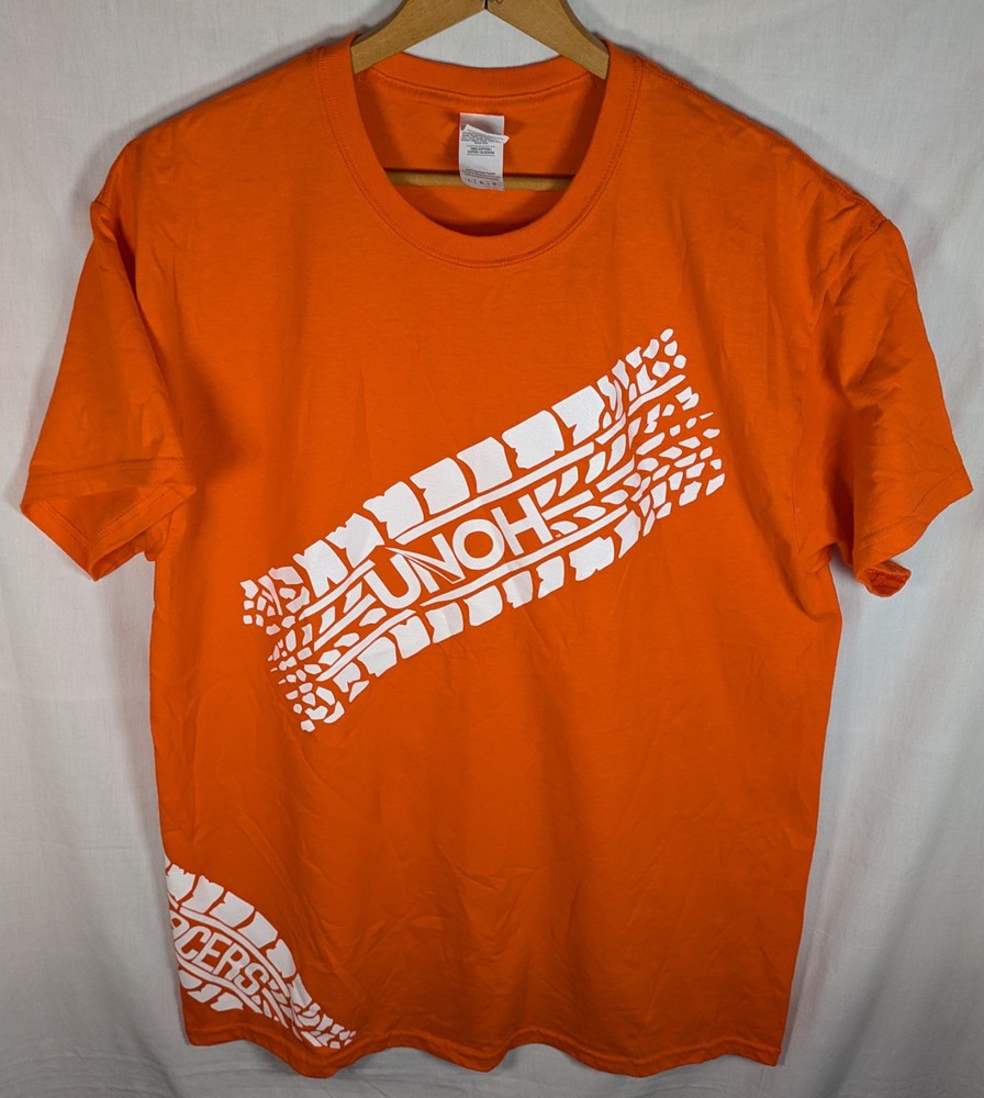 University of Northwestern Ohio Racers NCAA Tire Tread College Tee T Shirt sz L