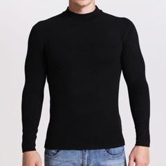 Men’s Mock Turtleneck T-Shirt Long Sleeve Warm Pullover Basic Undershirt Top