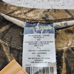 Shadow Branch Shirt Mens XL Brown Camouflage Hunting Embroidered Logo Relaxed