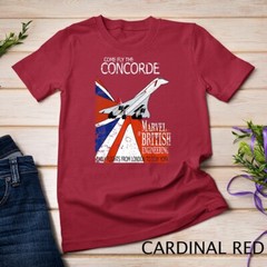 Concorde Retro Vintage British aircraft travel pilot t-shirt Unisex T-shirt