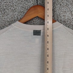 Sheep Inc Ultra-Fine Merino Wool Knit T-Shirt Mens Large Beige Short Sleeve