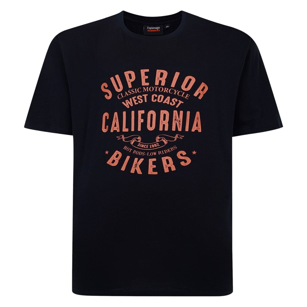 NEW IN ESPIONAGE BLACK BIKERS T SHIRT T412 2XL3XL 4XL5XL6XL7XL8XL
