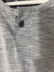 Tommy Bahama Men XL UPF 30 IslandZone Henley Shirt Gray Heather