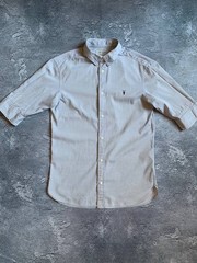 AllSaints Men’s Shirt XSmall (US XS(S) / EU 44) – Gray, Cotton, Short Sleeve
