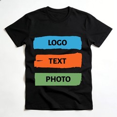 Personalized Text Photo Logo Custom T-Shirt Heat Transfer Print Unisex Gift Tee