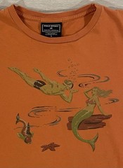 Vintage 90s Polo Sport Ralph Lauren Mermaid Diver Aquatic Shirt Mens Size Large