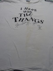 Vtg 1990 THE THANGS Wash DC Band T-SHIRT XL 80s/90s Roots Country Rock Music CD