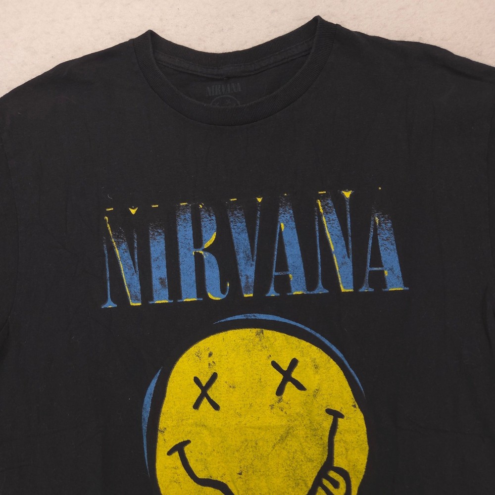 Nirvana Band Casual Crew Neck Graphic Shirt Adult Mens Size M Black 16001