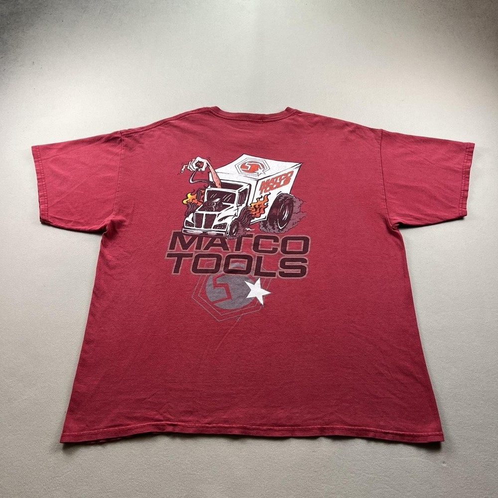 Vintage Matco Tools T-Shirt Mens XL Red Mechanic Tool Truck Automotive Workwear