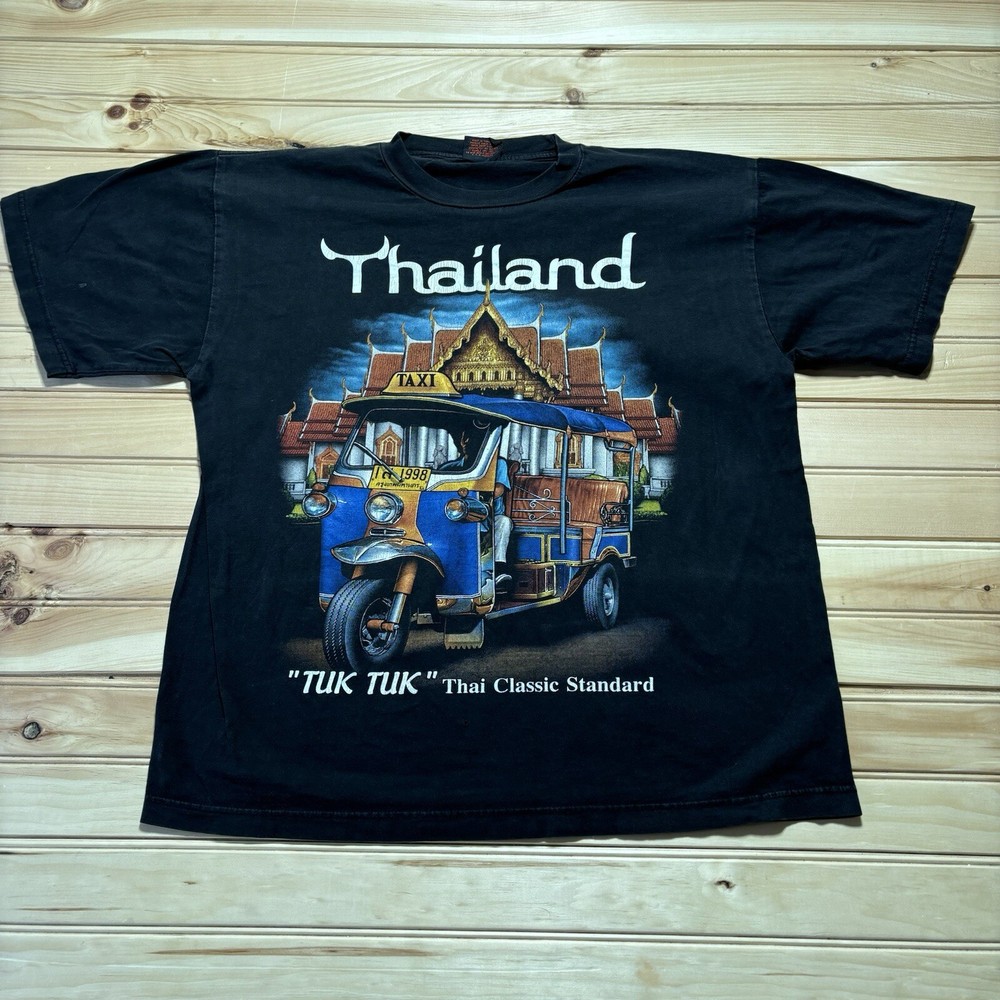 Vintage 90s Thailand Tuk Tuk Thai Classic Standard Car Shirt Size XL
