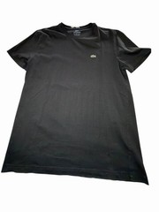 Lacoste Black Pima Cotton T-Shirt Men’s S Crew Neck Short Sleeve Logo Classic