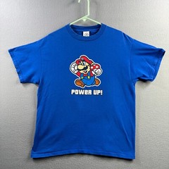 Mario Shirt Mens Large Blue Video Games Nintendo 90s Y2K Knit in USA